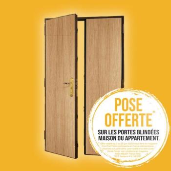 Du 2 au 25 juin 2023,  la pose est offerte sur la porte blindée FORGES DUO G071