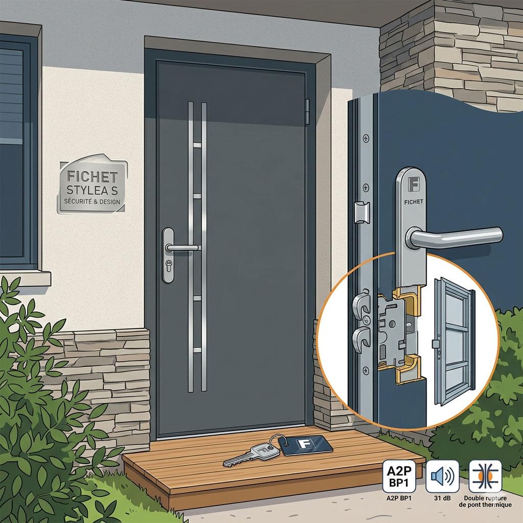 Porte blindée Fichet Stylea S : L’alliance parfaite du design contemporain sur-mesure et de la haute sécurité certifiée A2P pour votre maison Porte blindée Fichet Stylea S : L’alliance parfaite du design contemporain sur-mesure et de la haute sécurité certifiée A2P pour votre maison