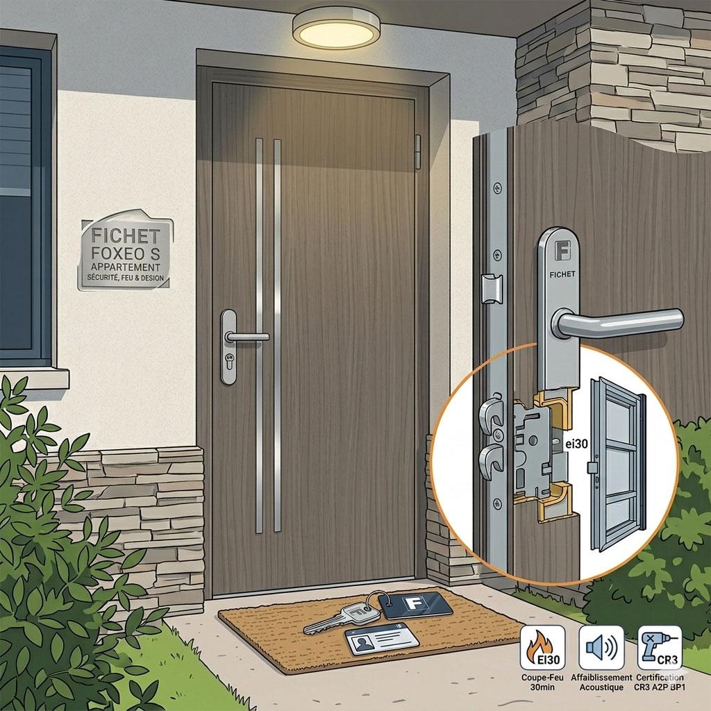 Porte blindée d'appartement Fichet Foxeo S : Sécurité certifiée A2P BP1, résistance au feu EI30 et design sur-mesure Porte blindée d'appartement Fichet Foxeo S : Sécurité certifiée A2P BP1, résistance au feu EI30 et design sur-mesure