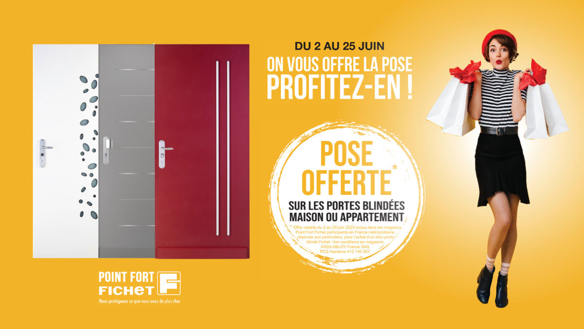 On vous offre la pose, profitez en ! Du 2 au 25 juin