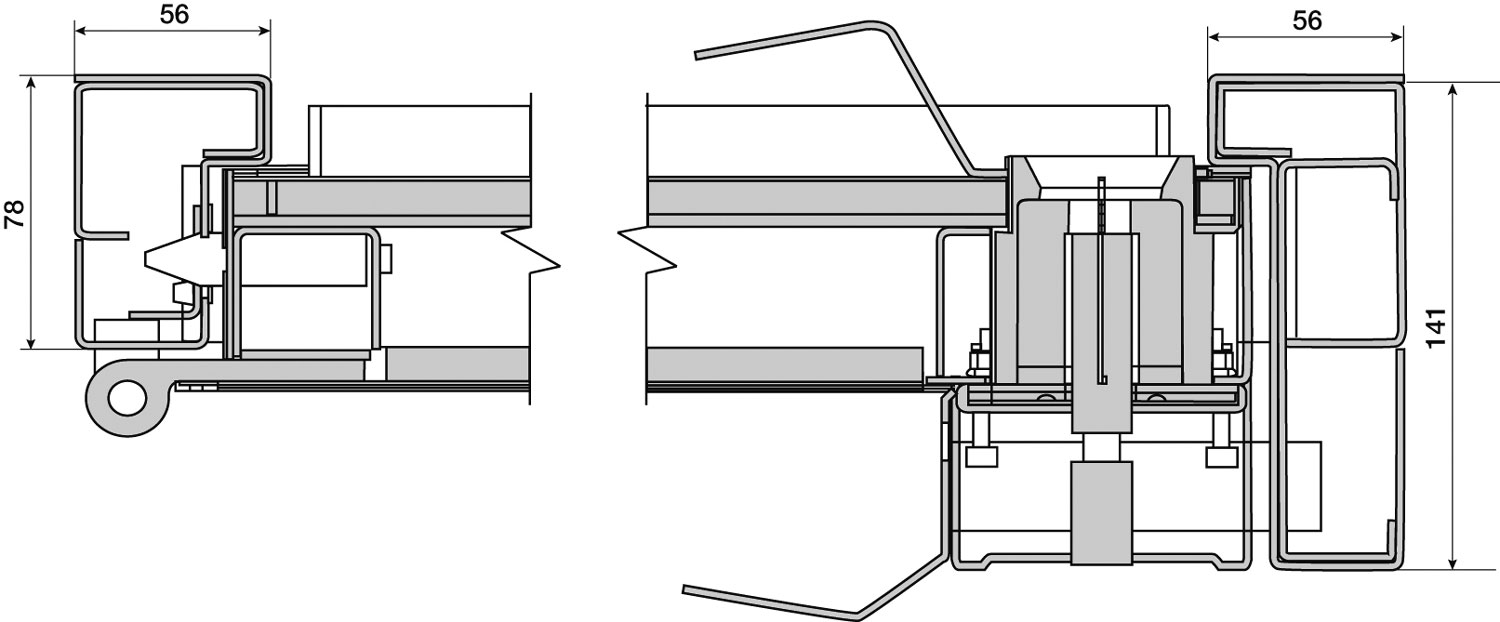 Coupe version TIRANTE - Secudoor HIS