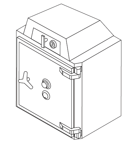 Coffre de dépôt (tiroir) Trident